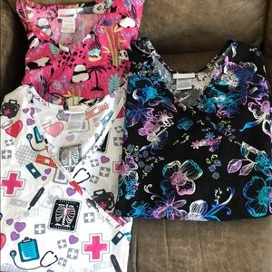 Scrubstar 3x lot of 3 scrub tops.